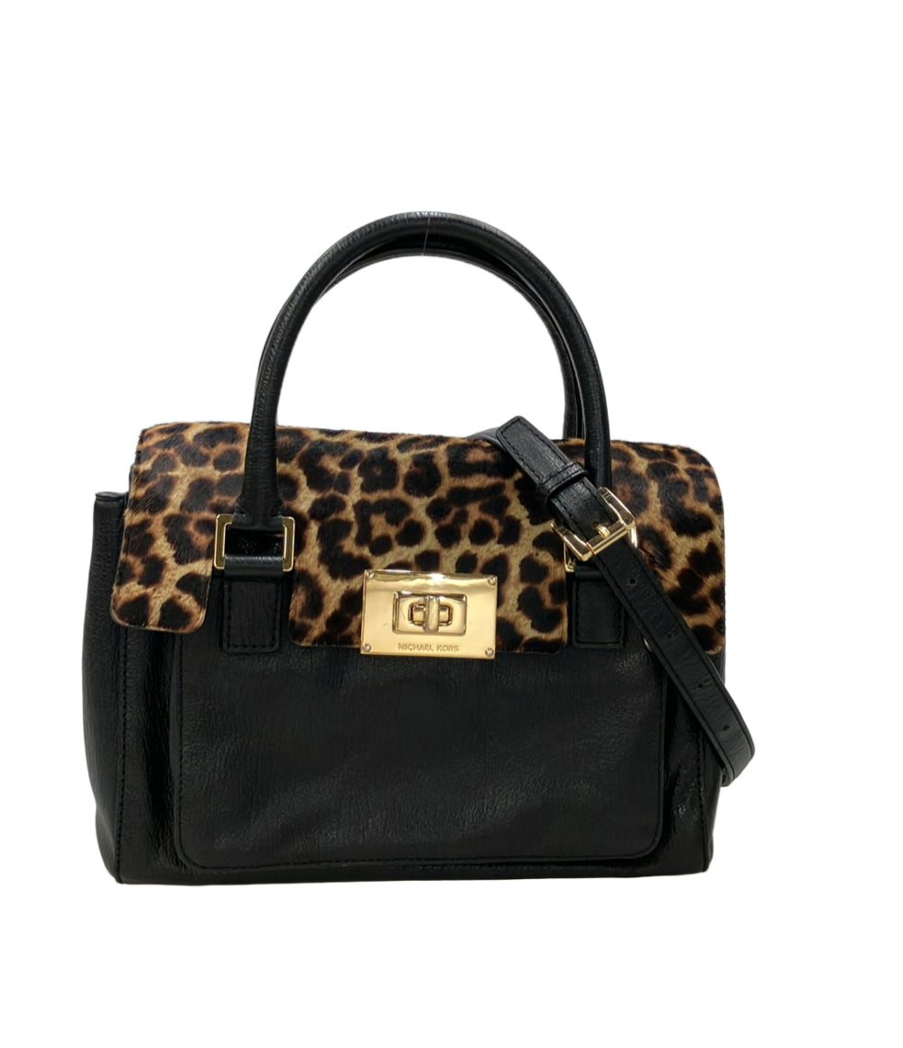 マイケルコース ハンドバッグ レザー コルビー バックル レオパード 新品 MICHAEL KORS 2WAY ハンドバッグ ショルダーバッグ 斜めがけ ヒョウ柄