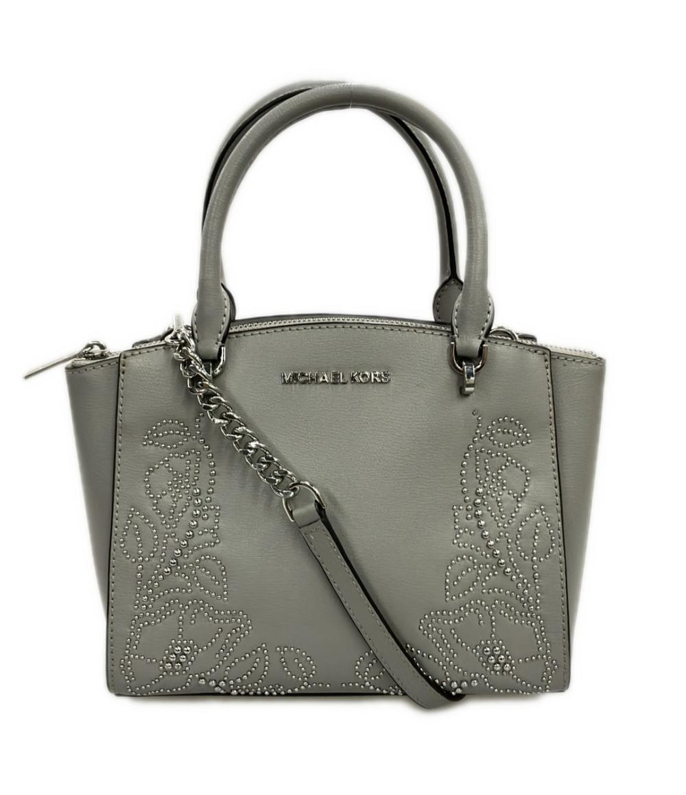 【ジャングルジャングル岩出店】【A580】ショルダーバッグ MICHAEL KORS バイカラー グレー MICHAEL KORS（マイケルコース） マーサー バイカラー 2WAYショルダー