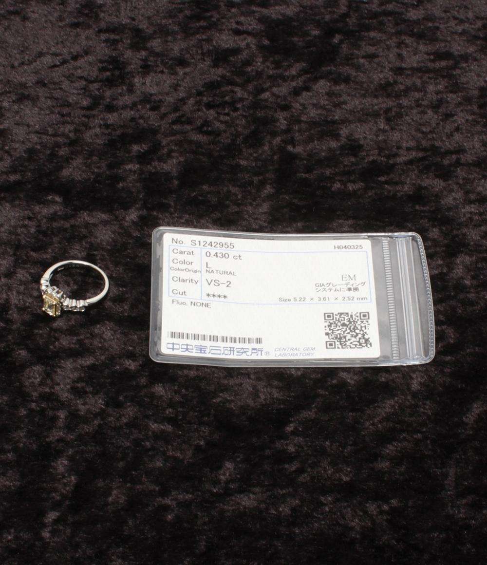 美品 リング 指輪 K18 Pt900 ダイヤ0.43ct 0.24ct レディース