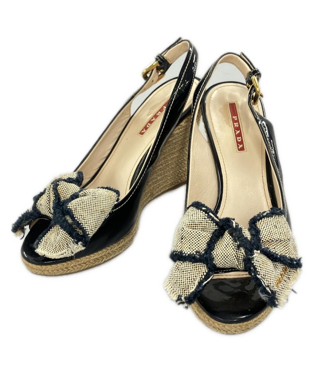 プラダ ウェッジソールサンダル レディース SIZE 36 1/2 (M) PRADA 
