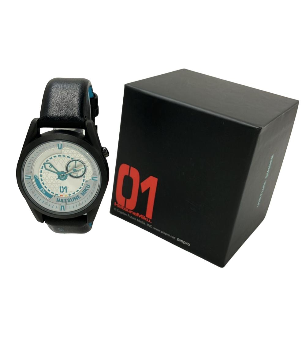 腕時計 初音ミク クオーツ シルバー メンズ XINGYUNSHI