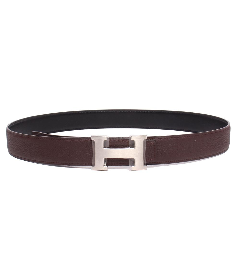 美品 HERMES ベルト Y刻印 Hバックル シルバー金具 リバーシブル