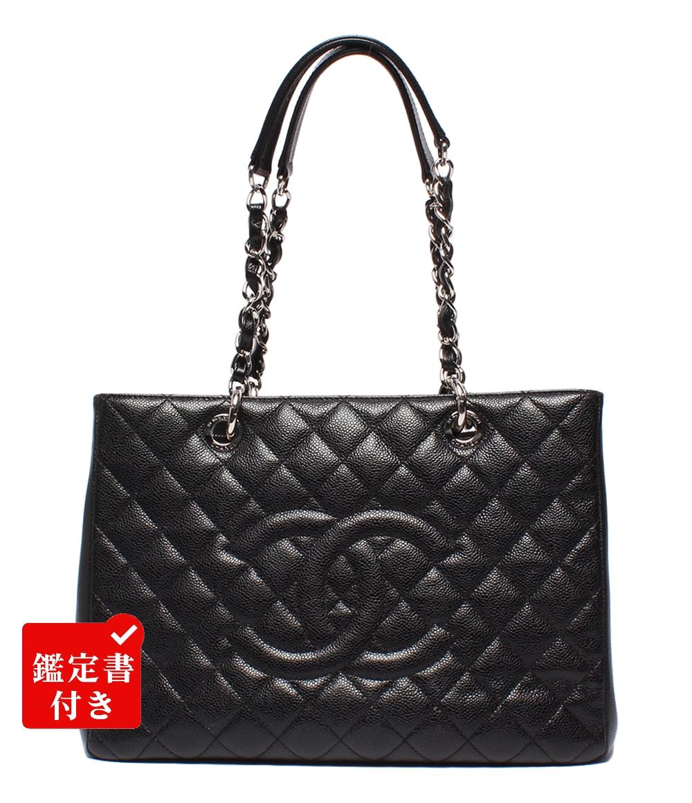 CHANEL チェーントートバッグ グランドショッピング GST シルバー金具
