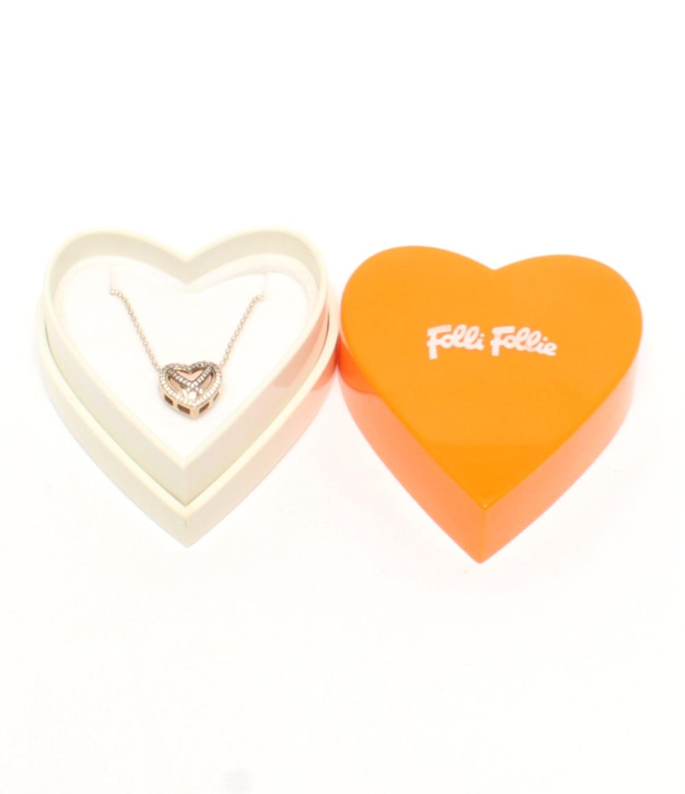 Folli Follie ネックレス SV925 ハートモチーフ リバーシブル レディース フォリフォリ