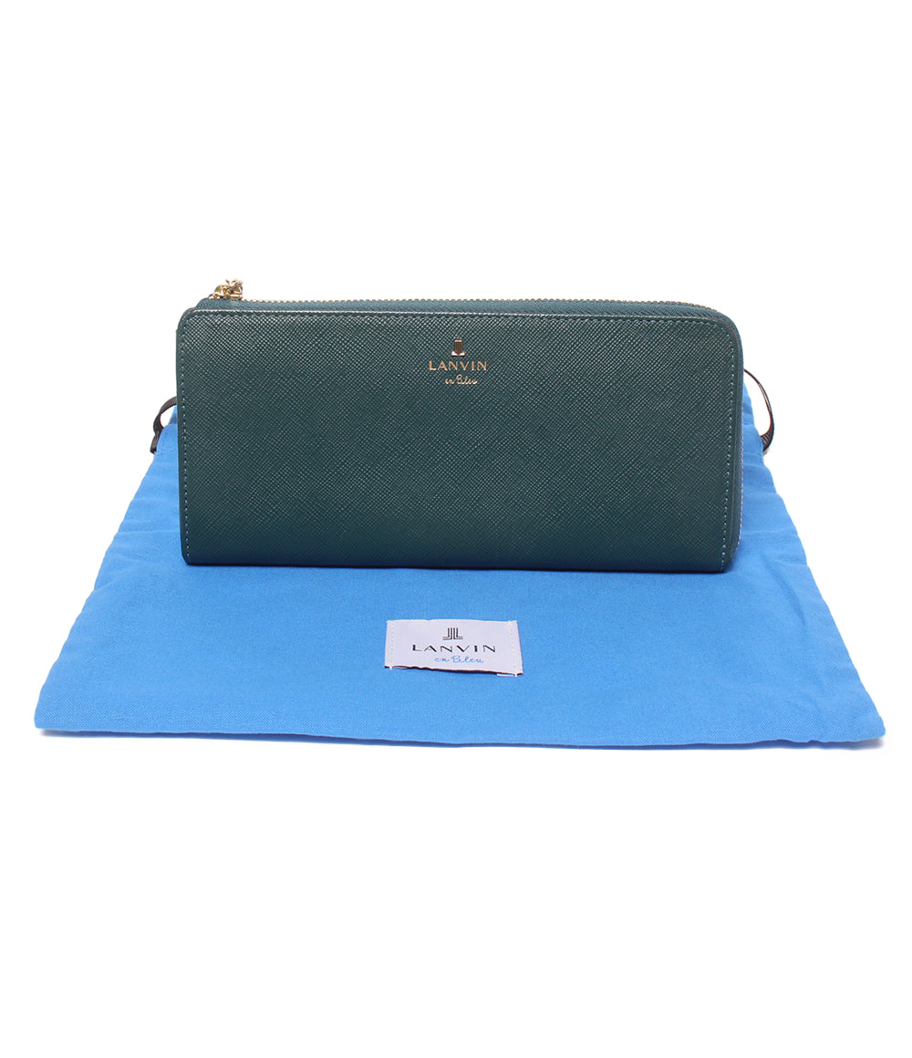 LANVIN en Bleu L字ファスナー長財布 レディース ランバンオンブルー