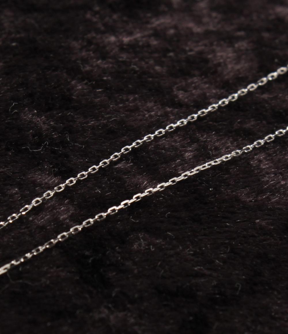 美品 ネックレス K10WG K10 エメラルド レディース