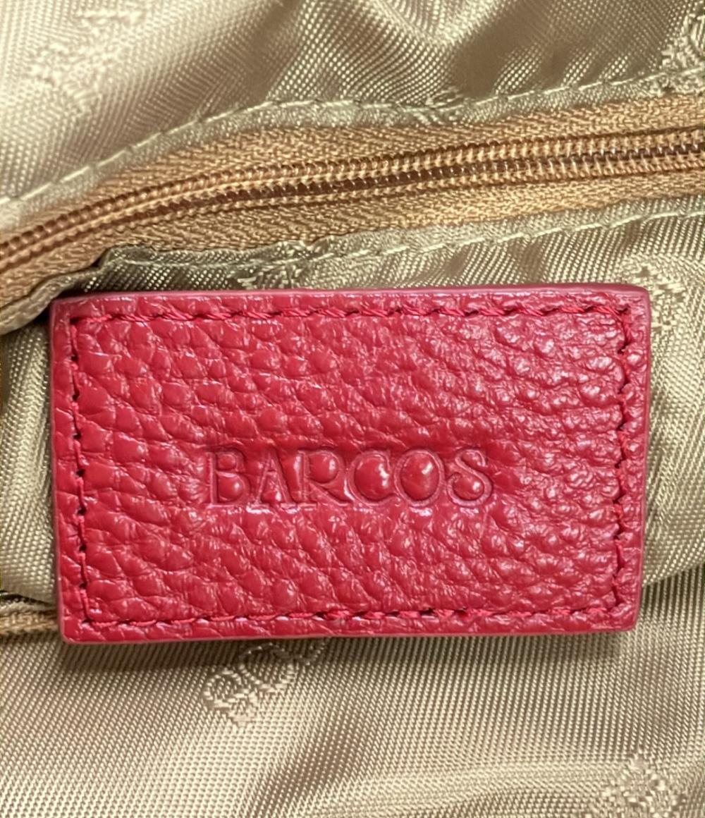 美品 BARCOS ハンドバッグ ショルダーバッグ 2WAY 斜め掛け レザー レディース バルコス