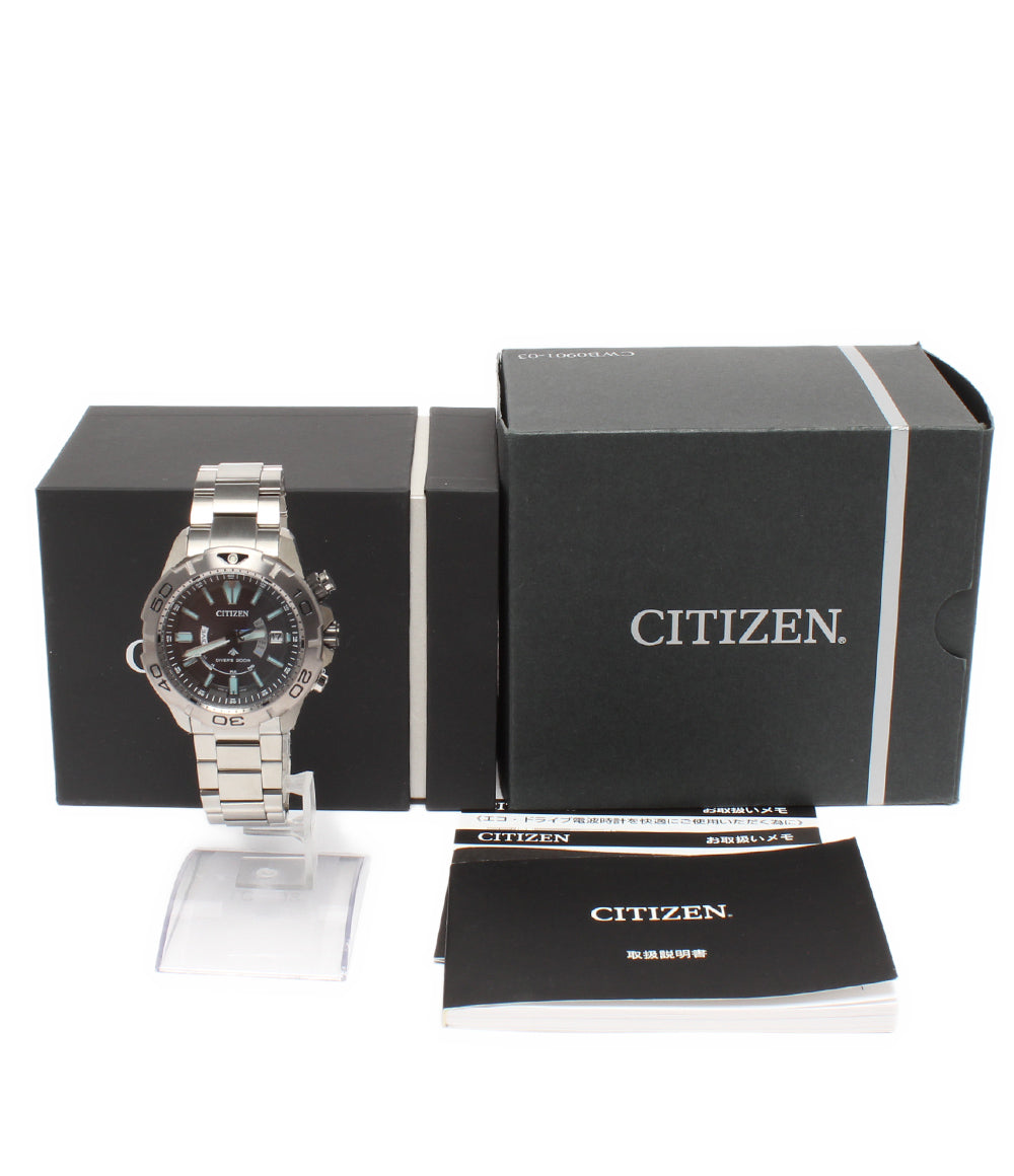 CITIZEN 腕時計 エコドライブ 電波 プロマスターマリン ソーラー ブラック H112-R012479 メンズ シチズン