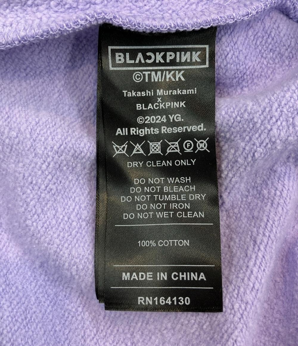 美品 BLACKPINK プルオーバーパーカー 村上隆 メンズ SIZE M ブラックピンク