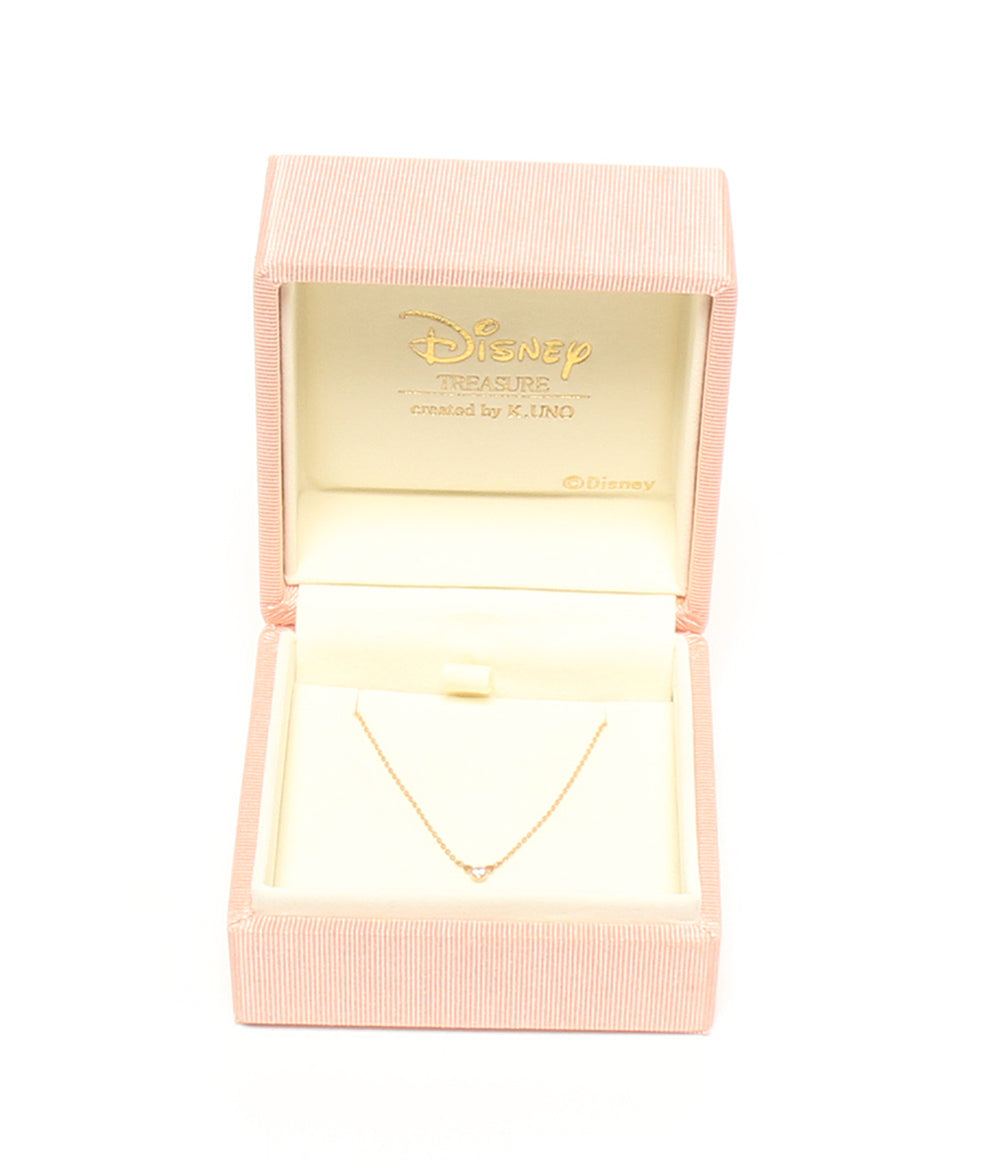 美品 Disney K.UNO ネックレス K18 ダイヤ 0.03ct ミッキーモチーフ レディース ディズニー