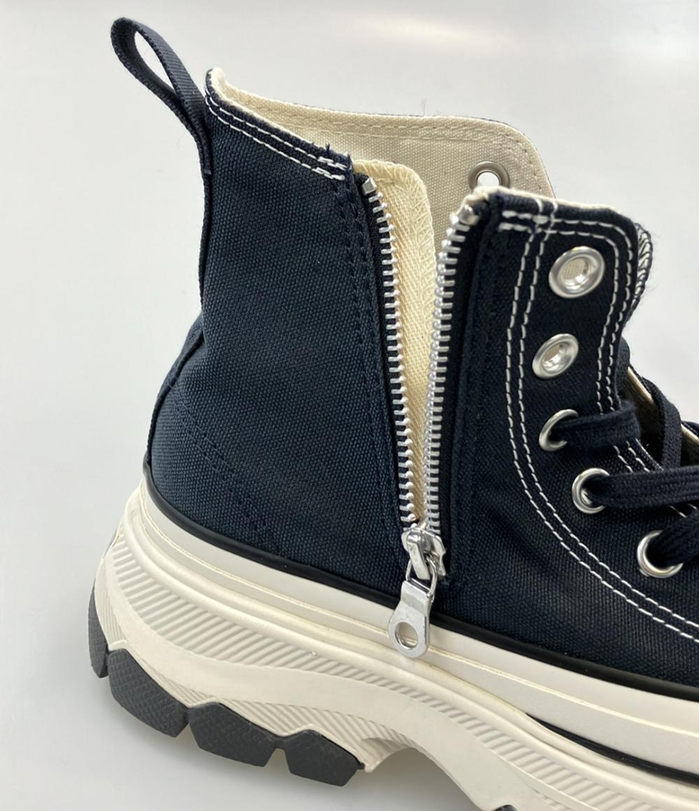 美品 CONVERSE ハイカットスニーカー 厚底 サイドジップ 1SE542 レディース SIZE 22.5 (S) コンバース