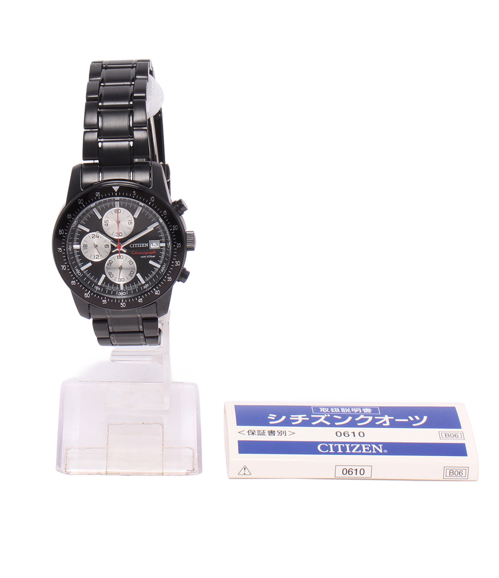 CITIZEN 腕時計 クオーツ ブラック 0610-K006783 メンズ シチズン