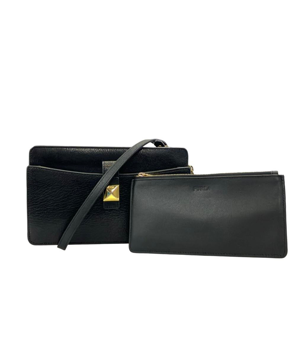美品 Furla ショルダーウォレット ショルダーバッグ 斜め掛け DIVA レディース フルラ