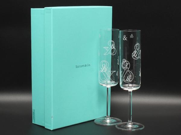 TIFFANY&Co. シャンパングラス 2点セット ペア アンパサンド