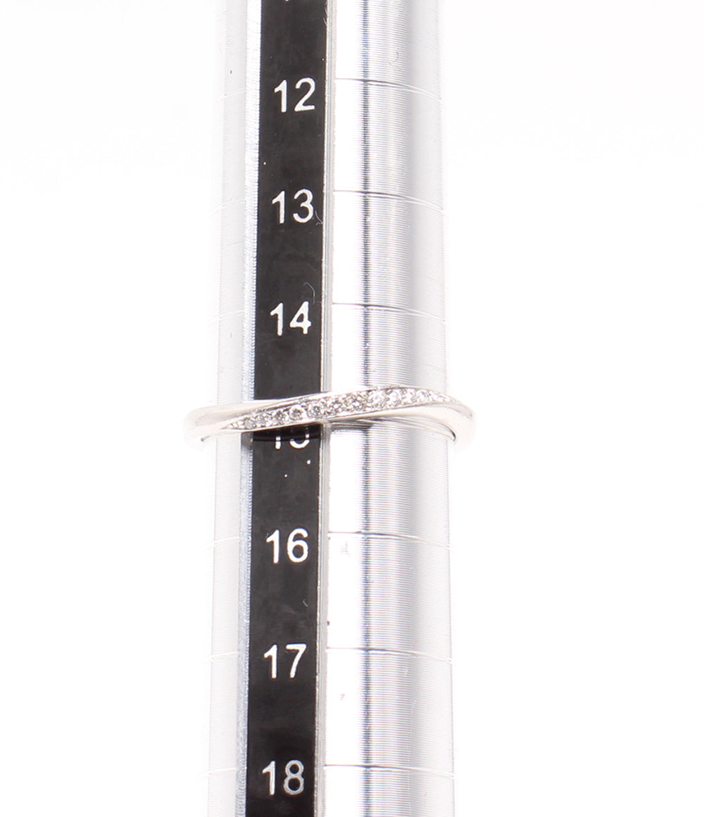 美品 4℃ リング 指輪 Pt950 ダイヤ レディース SIZE 15号 ヨンドシー