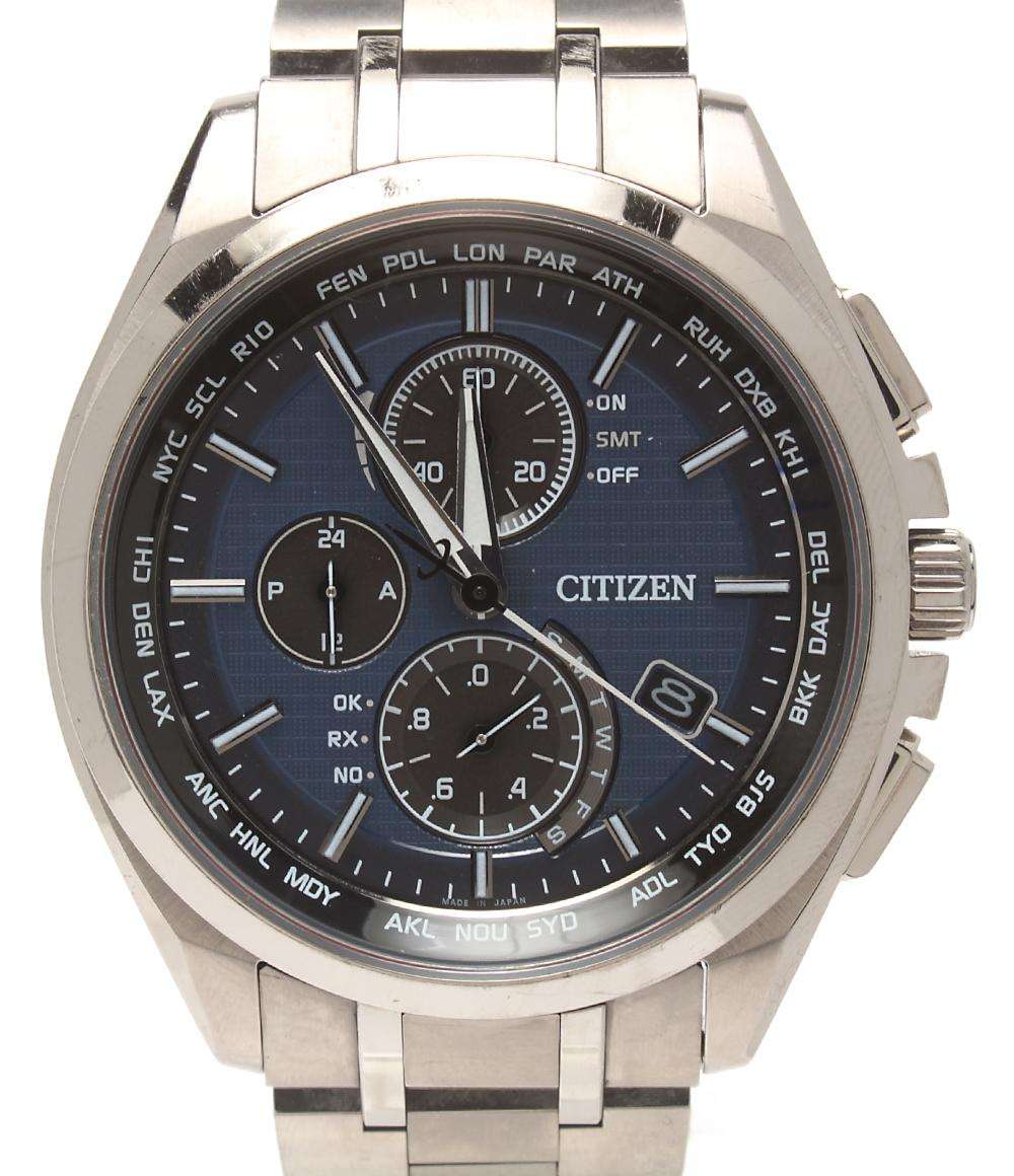 CITIZEN 腕時計 アテッサ ATTESA ソーラー ブルー H804-T018696 メンズ 
