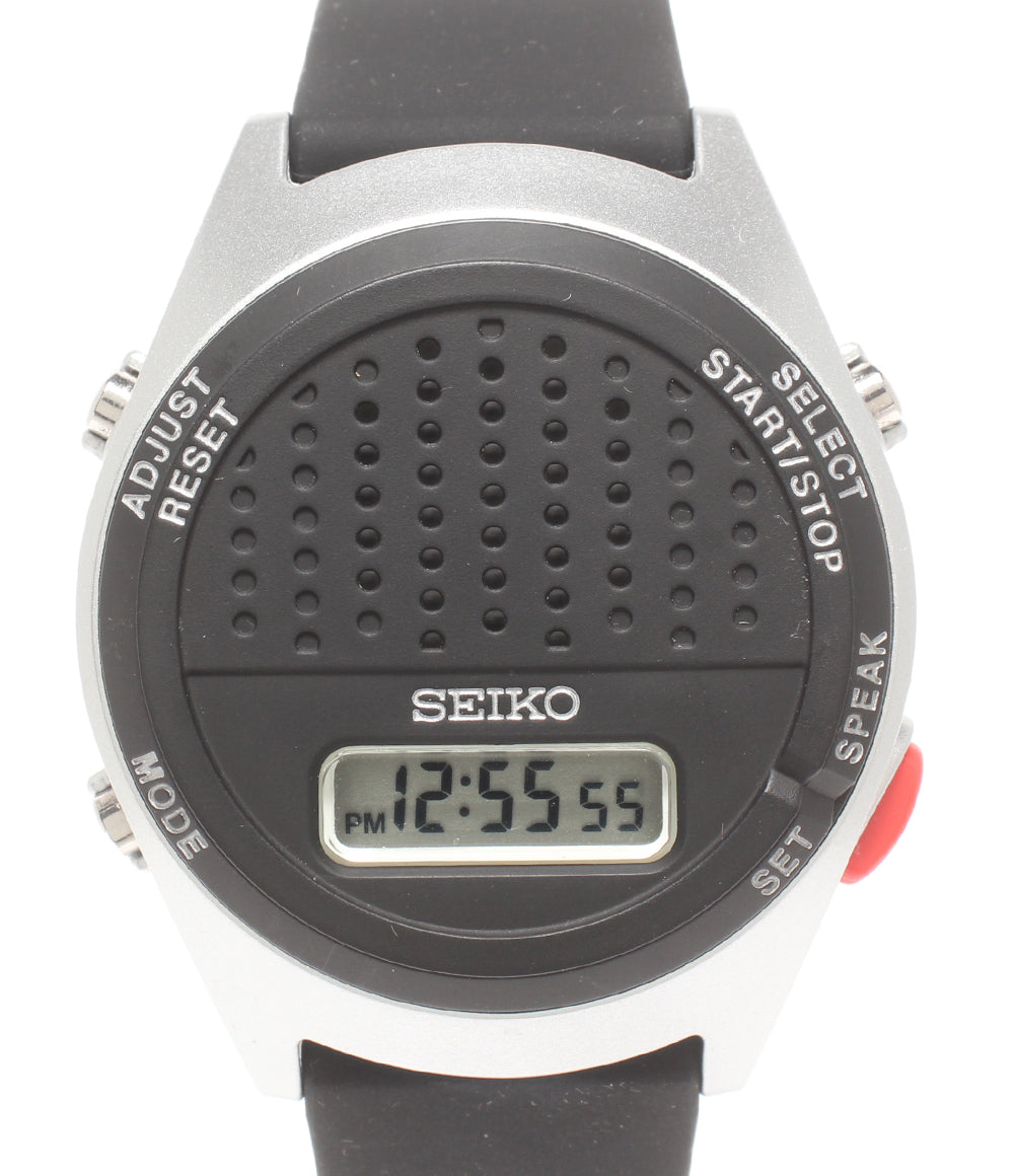 美品 SEIKO 腕時計 音声デジタルウオッチ クオーツ A862-00B0