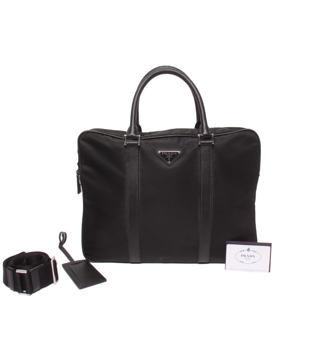 PRADA 2WAY ビジネスバッグ ブリーフケース ショルダーバッグ 斜め掛け 2VE871 メンズ プラダ