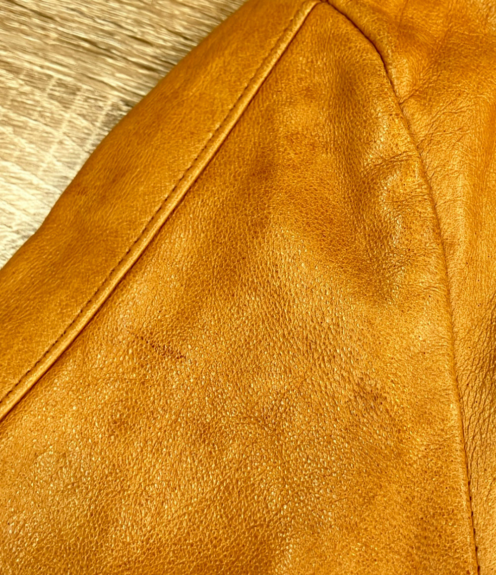 訳あり DESIGNWORKS シープスキンレザージャケット メンズ SIZE S デザインワークス