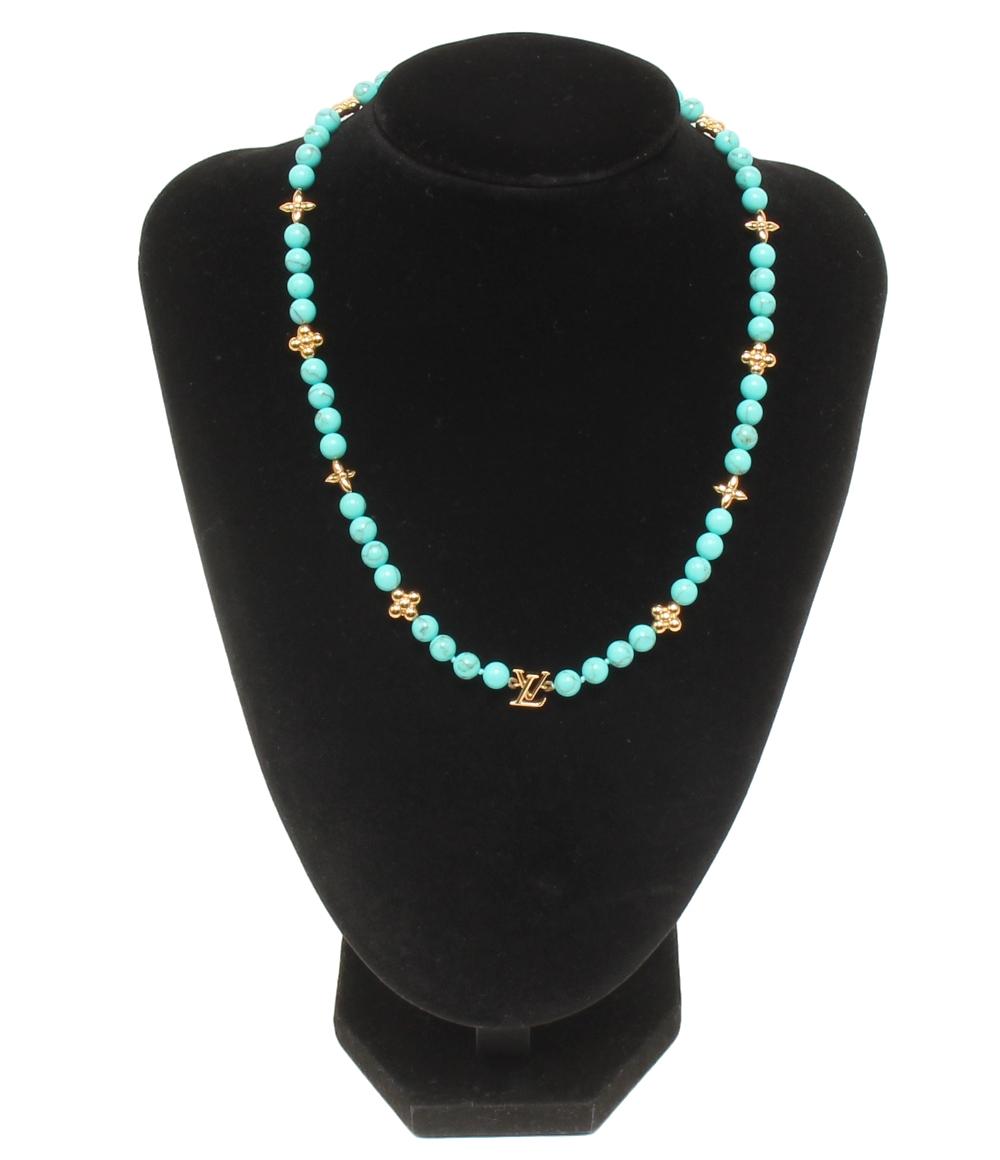 未使用 ルイ ヴィトン ターコイズ ネックレス マイLVパール M01173 未使用 ルイ ヴィトン ターコイズ ネックレス マイLVパール