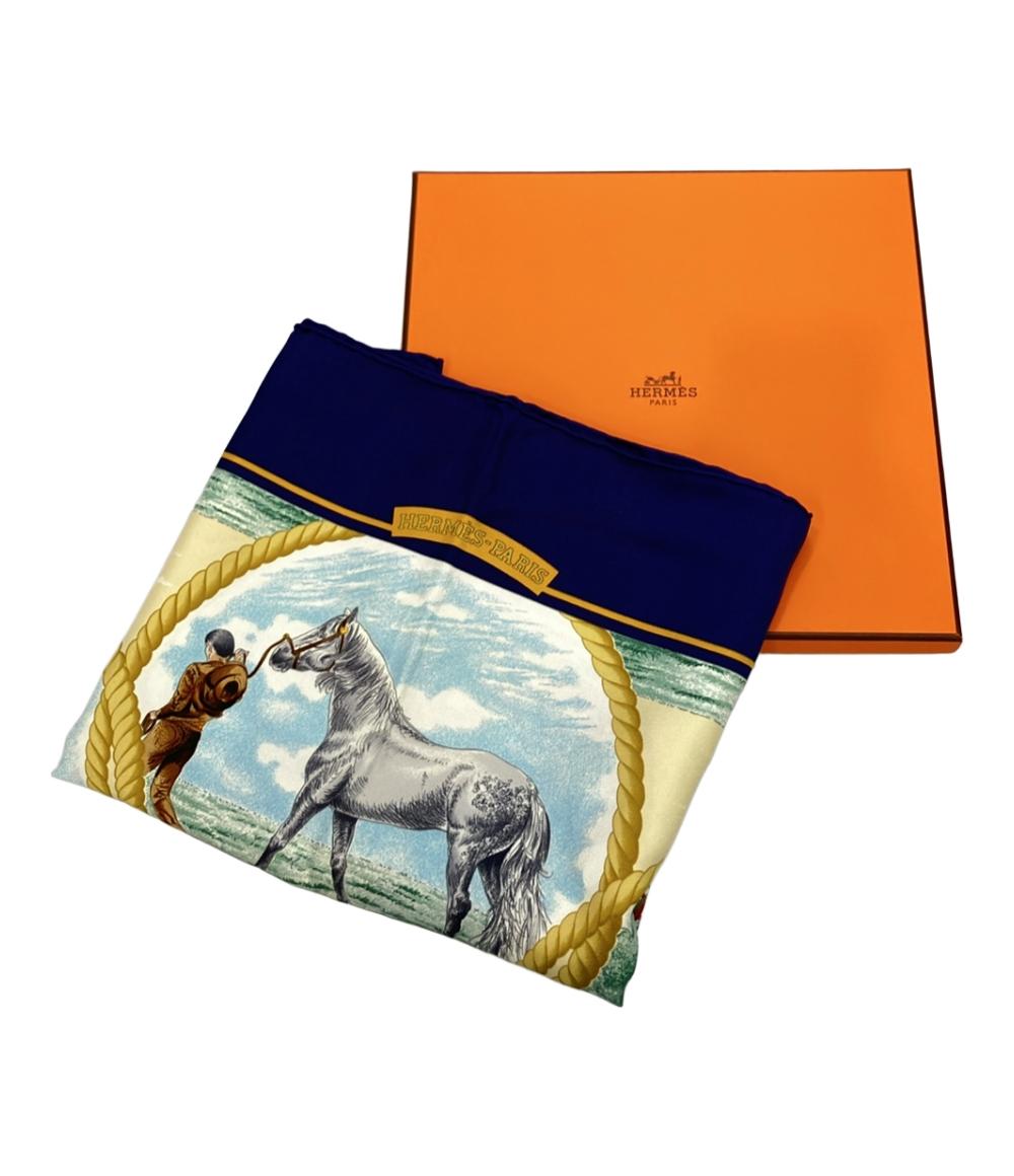 美品 HERMES スカーフ カレ90 シルク100% Auteuil en Mai レディース エルメス