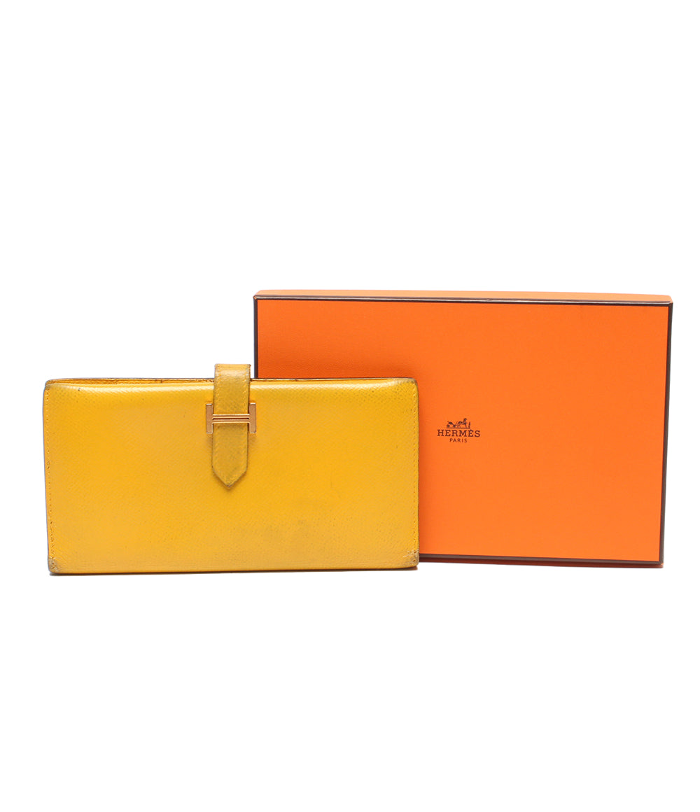 HERMES 長財布 □G刻印 ゴールド金具 ベアン レディース エルメス