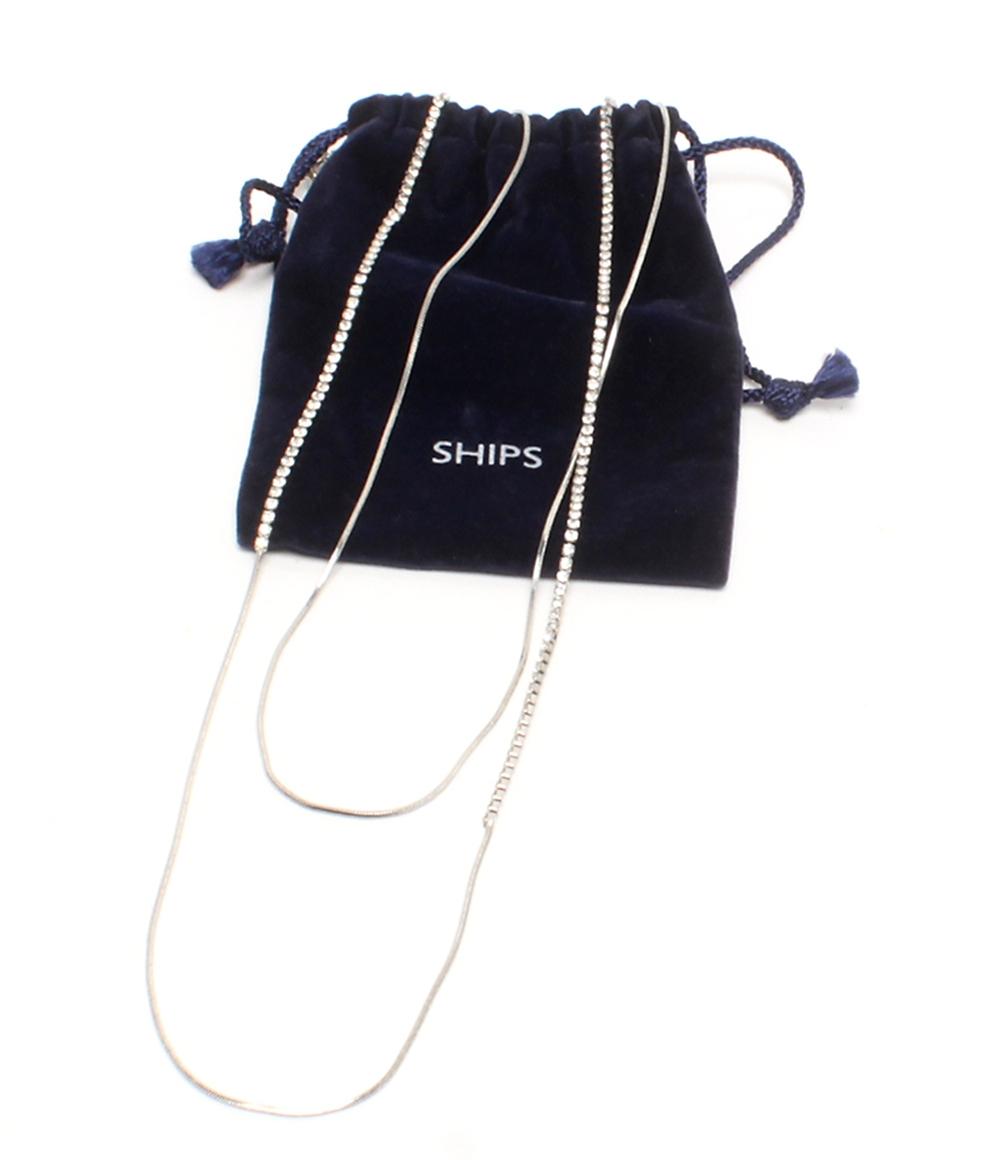 SHIPS 2連ロングネックレス レディース シップス