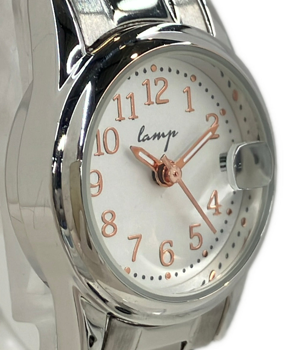 美品 lamp 腕時計 クオーツ ホワイト Y02818S レディース ランプ