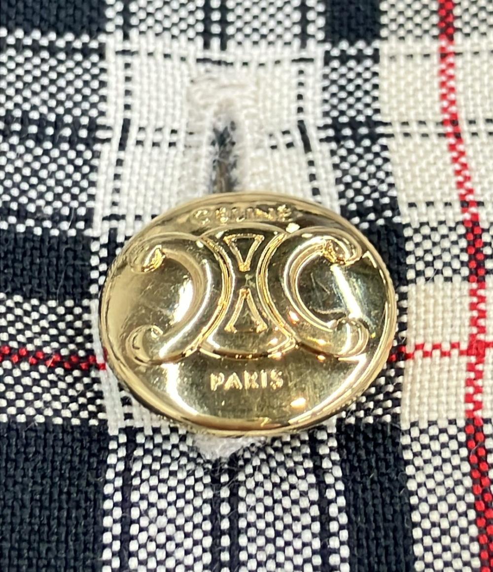 CELINE 長袖 チェック柄クロップドシャツ 2C02C792X レディース SIZE 34 (XS) セリーヌ