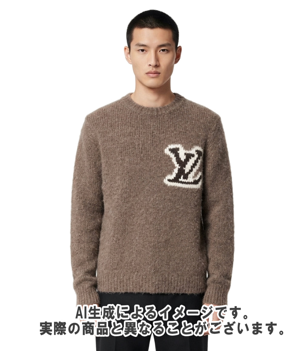 LOUIS VUITTON ウールブランドクルーネックセーター 24SS メンズ SIZE XL ルイ・ヴィトン