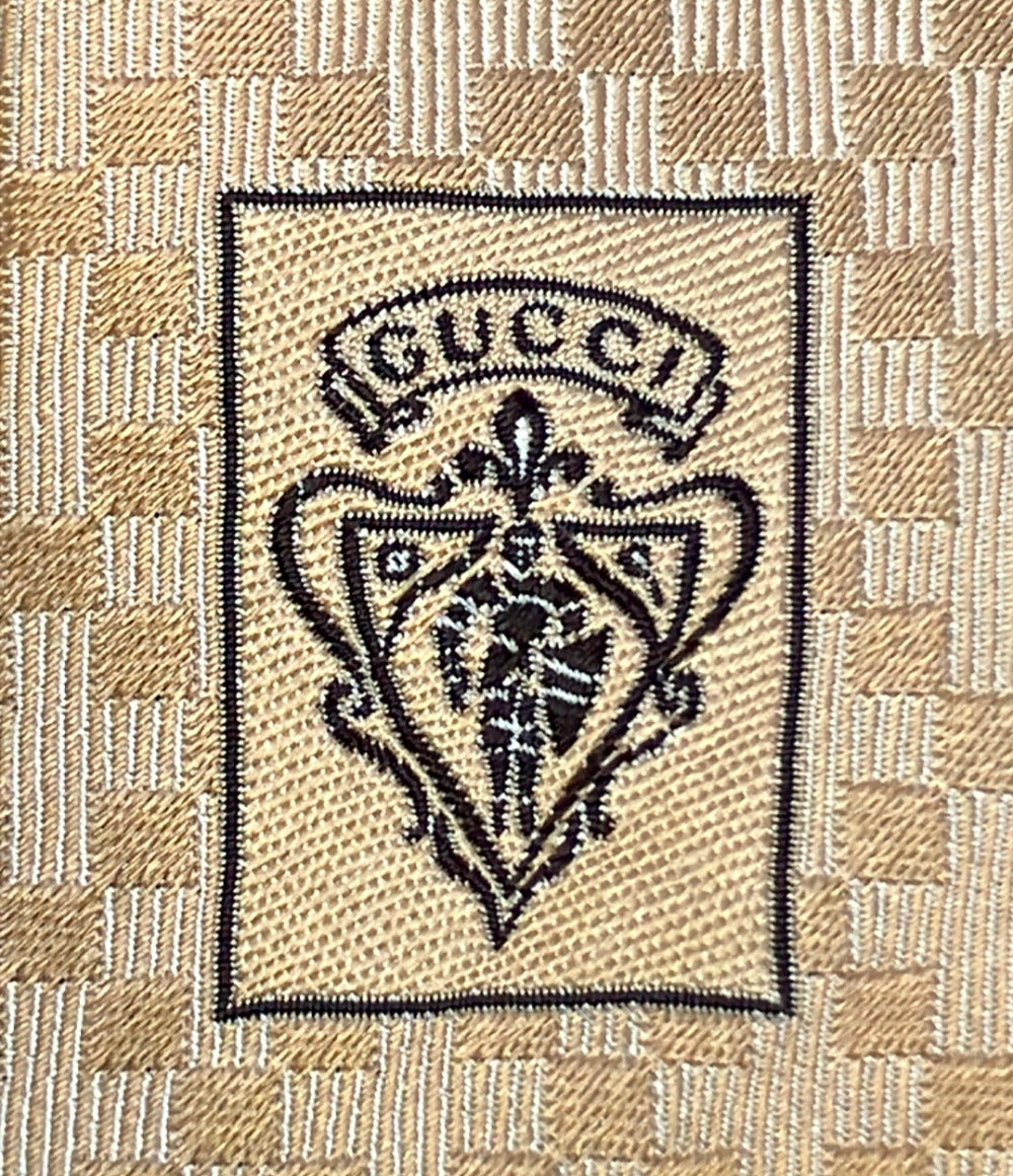 美品 GUCCI ネクタイ シルク100% 格子柄 メンズ グッチ
