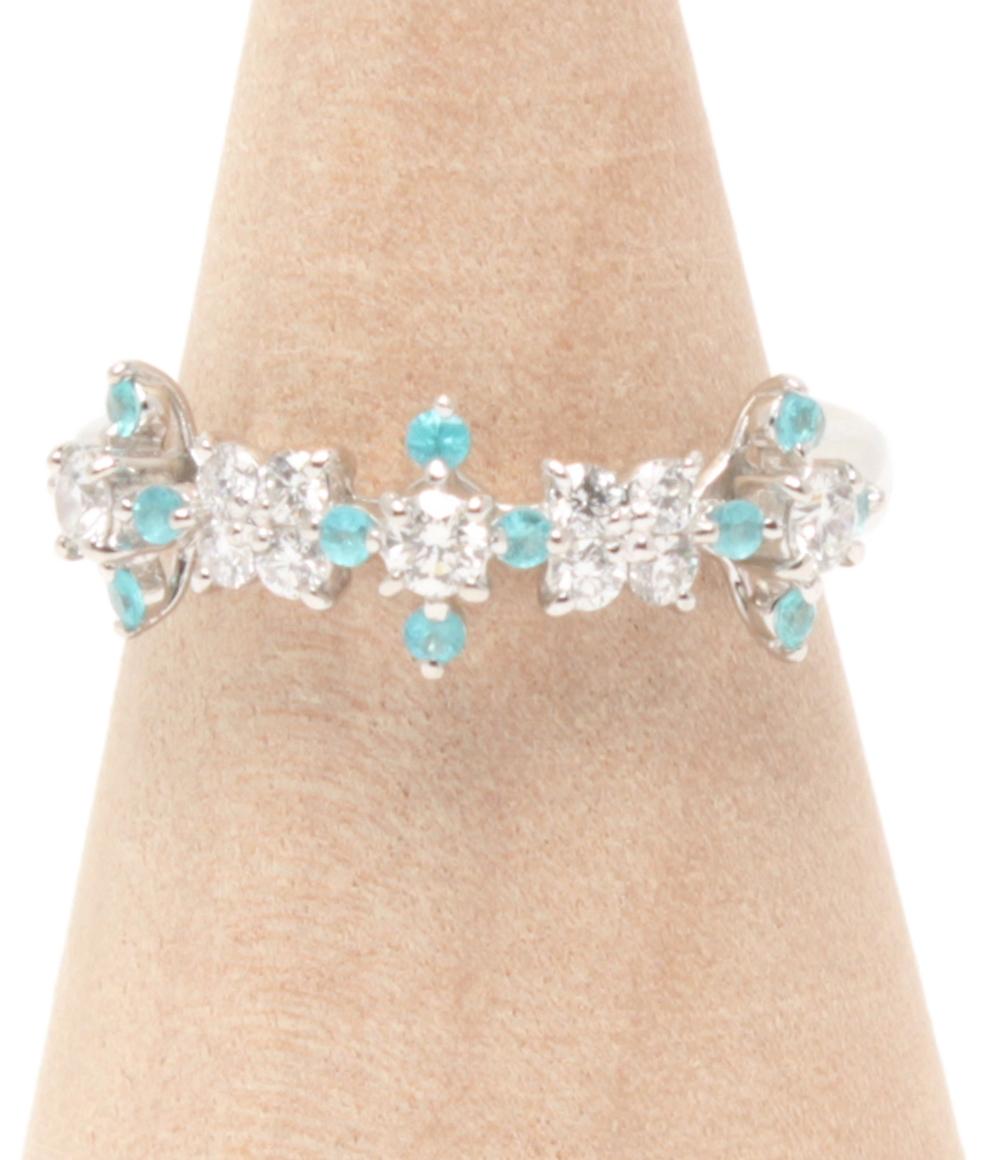 美品 TASAKI リング 指輪 Pt900 ダイヤ 0.32ct パライバトルマリン