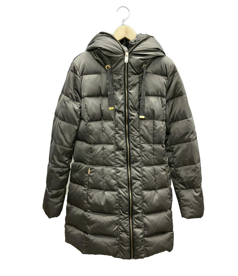 極美品★ZARA ザラ カーキ 中綿 フーデッド ロングジレ ザラベーシック フーデッドハーフダウンジャケット アウター コート