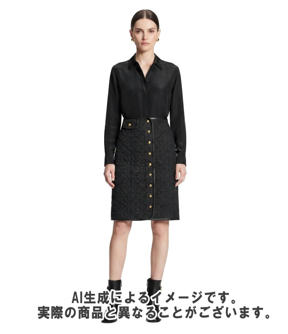 LOUIS VUITTON モノグラムステッチスカート レディース SIZE 36 (S) ルイ・ヴィトン