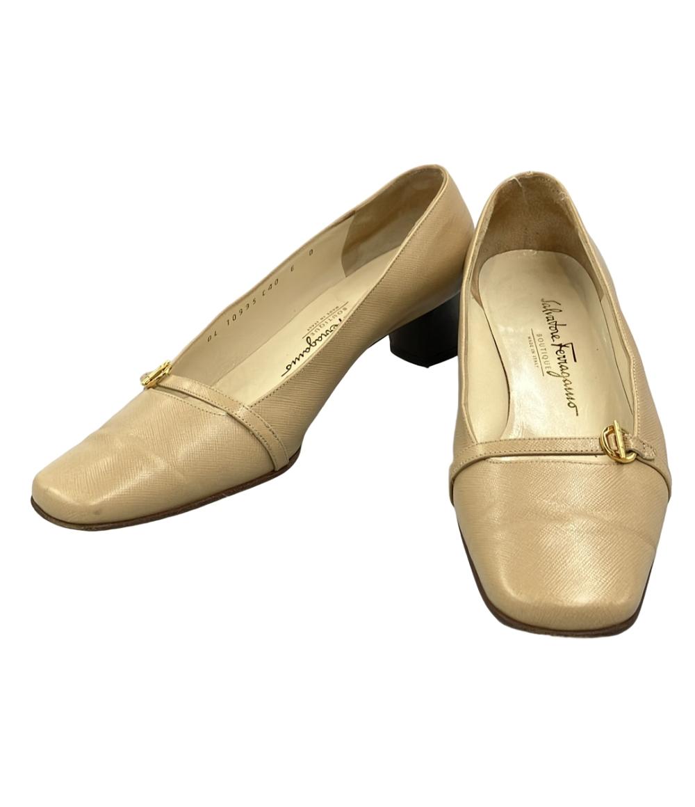 サルヴァトーレフェラガモ スクエアトゥパンプス レディース SIZE 6 (M  