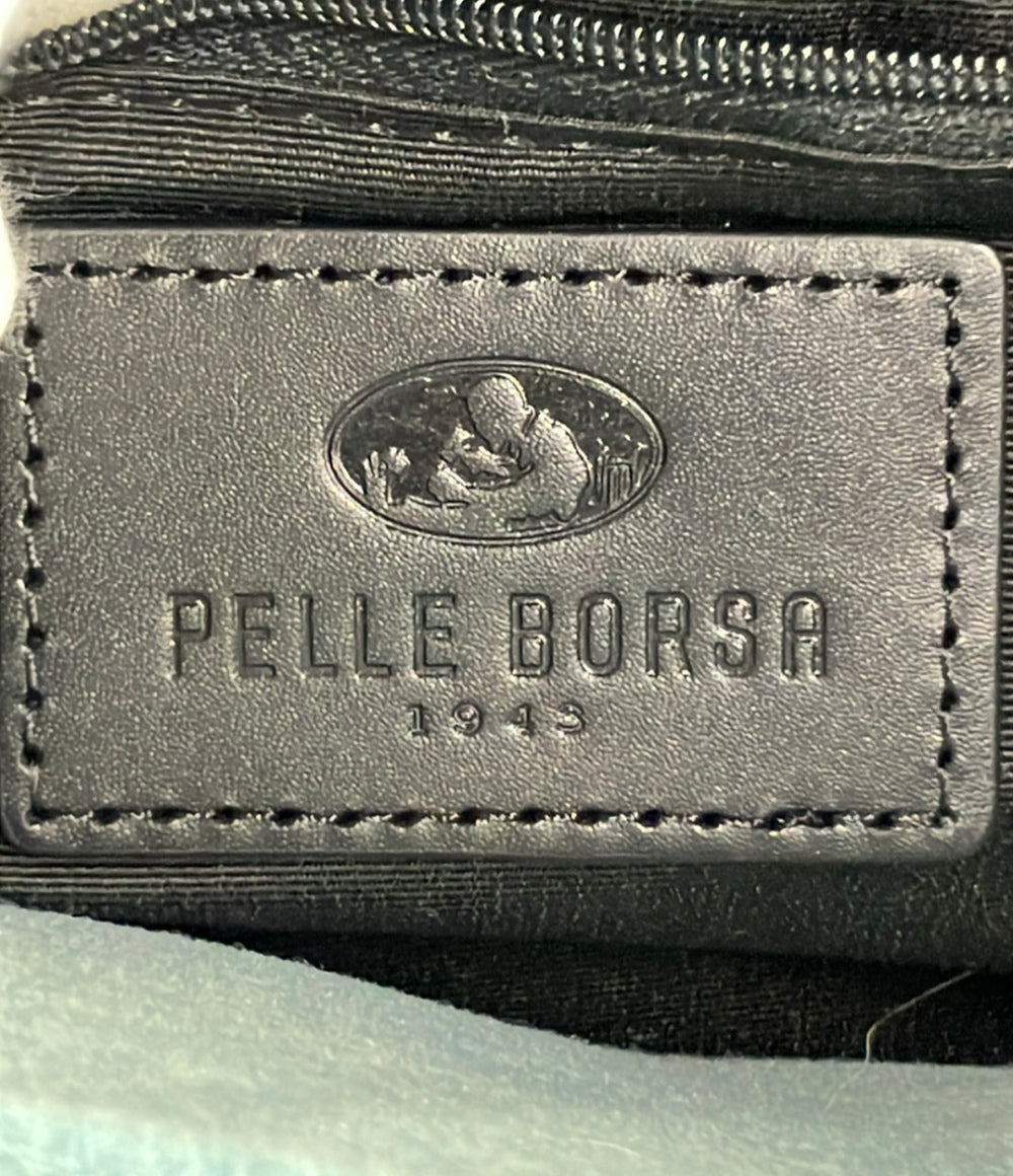 美品 PELLE BORSA ハンドルバッグ ショルダーバッグ リュック 3WAY 斜め掛け パンチングレザー レディース ペレボルサ