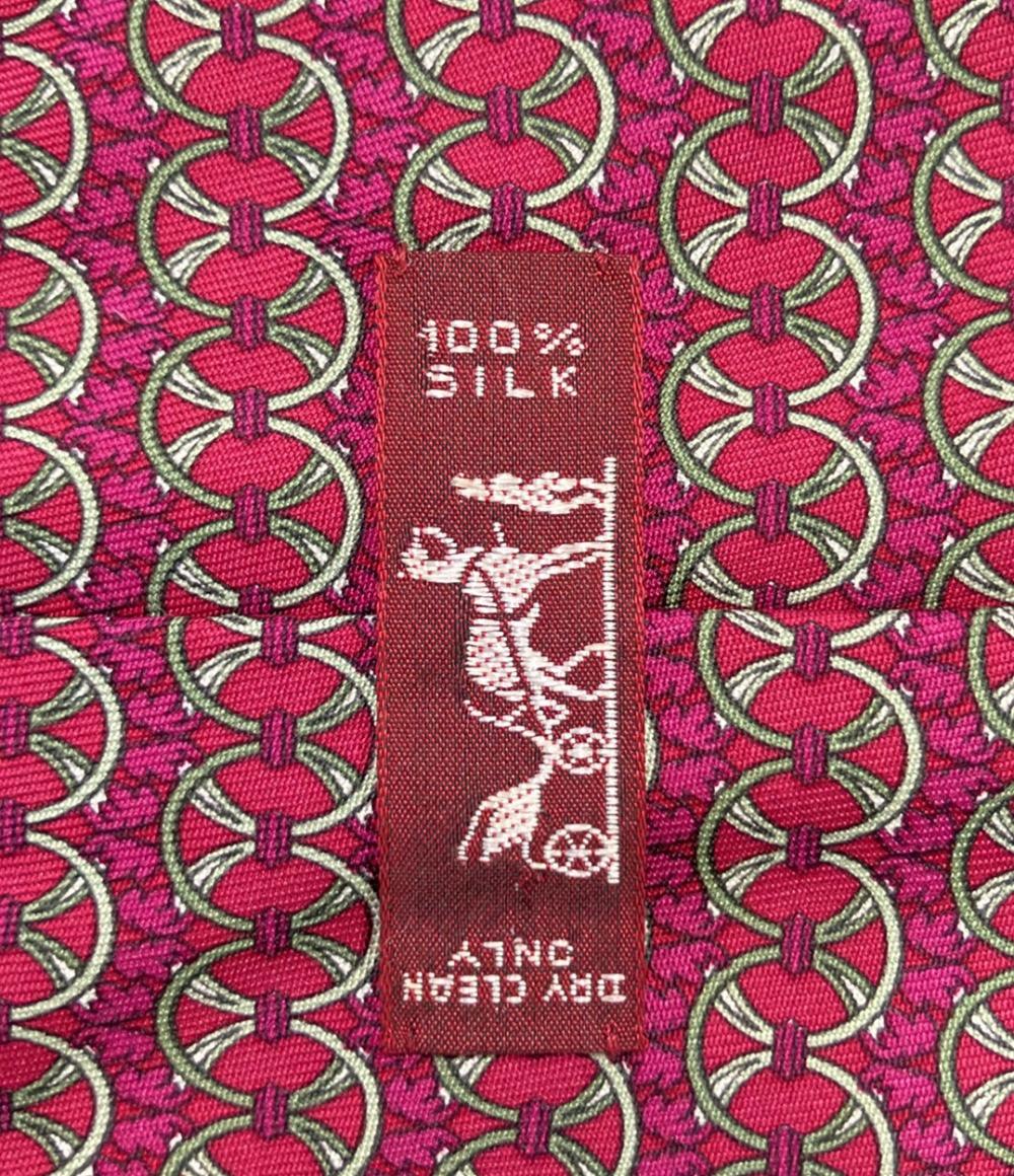 美品 HERMES ネクタイ シルク 100% 7996 EA メンズ エルメス