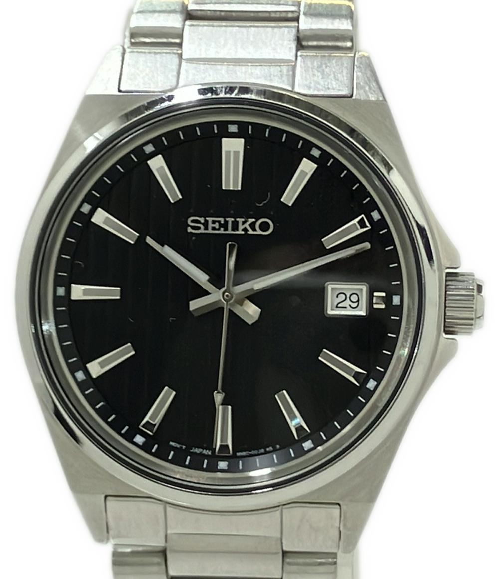 SEIKO 腕時計 コレクション クオーツ ブラック 6N52-00J0 メンズ