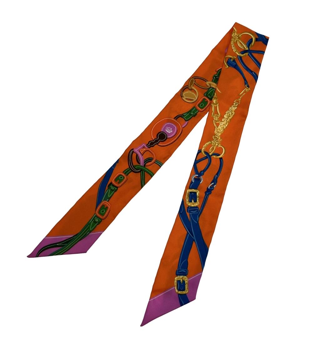 美品 HERMES スカーフ ツイリー シルク100% BRIDES de GALA レディース