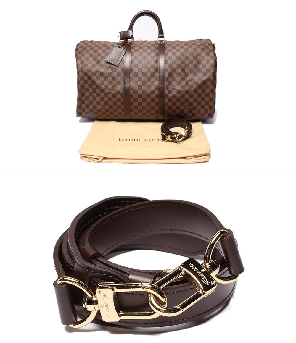 美品 ルイヴィトン 2way ボストンバッグ ショルダーバッグ 肩掛け キーポル バンドリエール55 ダミエ エヌベ N41414 メンズ Louis Vuitton