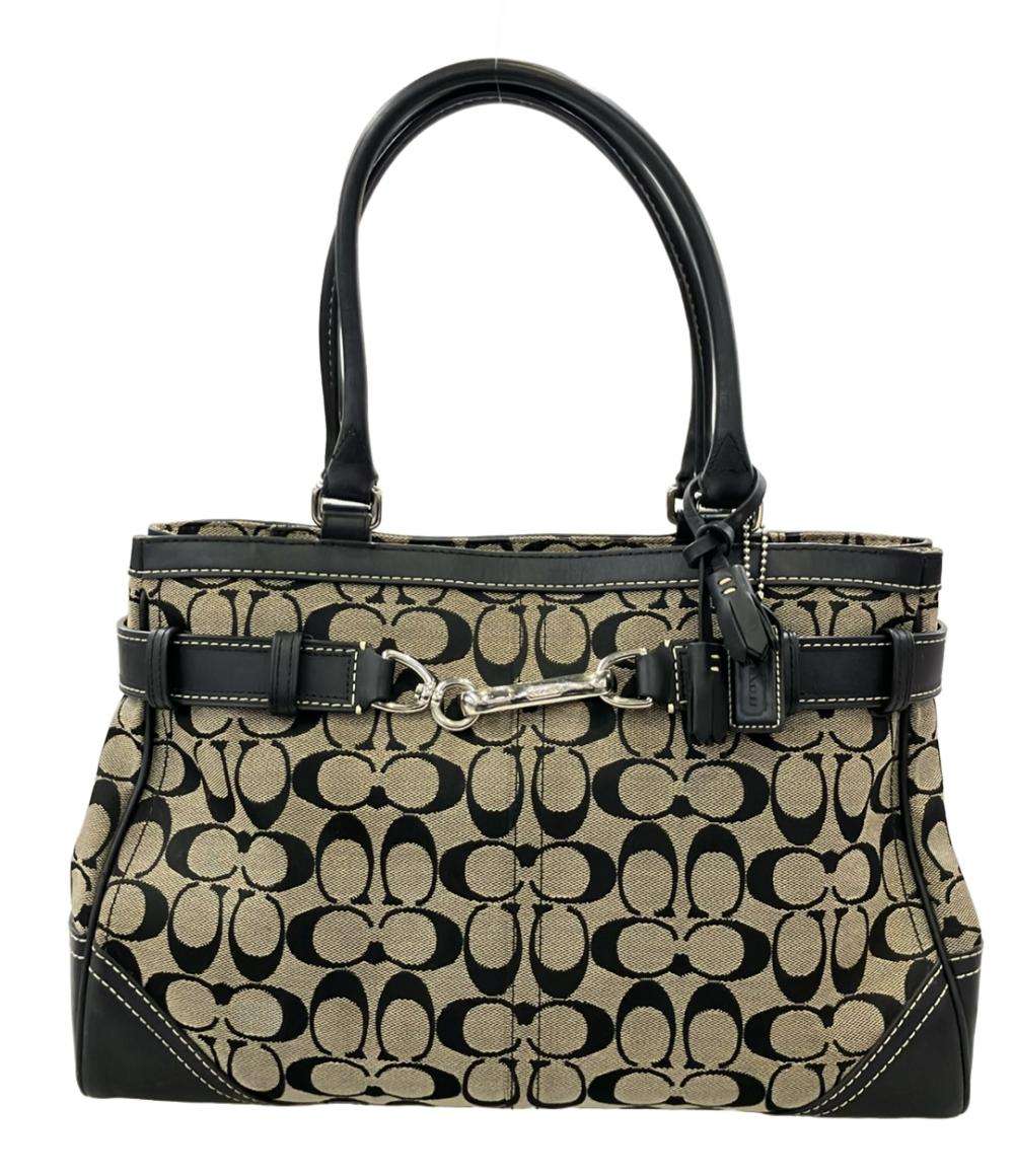 COACH トートバッグ ショルダーバッグ 肩掛け シグネチャー 8K07