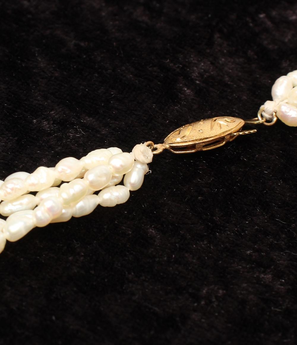 美品 5連ネックレス 淡水パール レディース