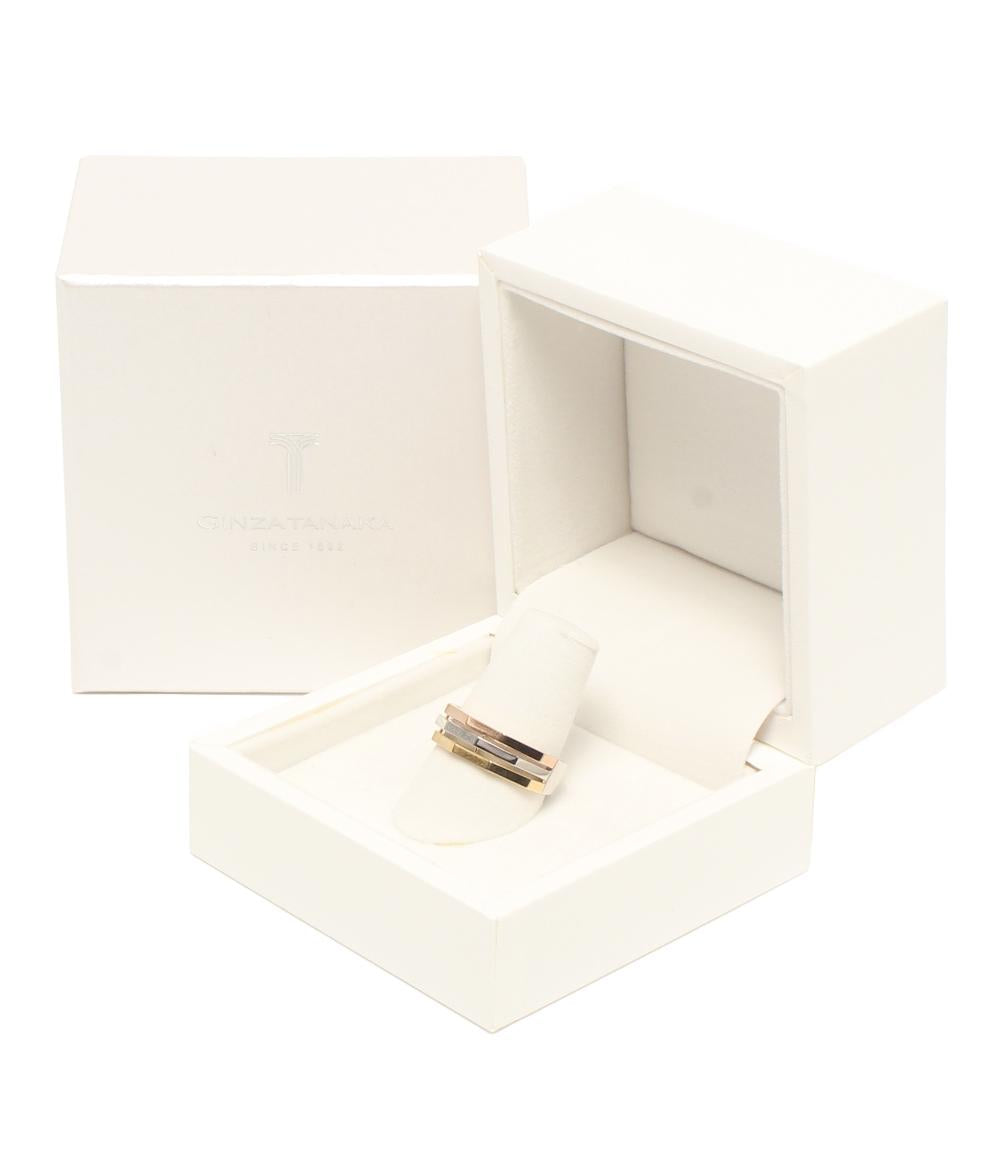 美品 GINZA TANAKA リング 指輪 K18 Pt950 レディース SIZE 16号 田中貴金属