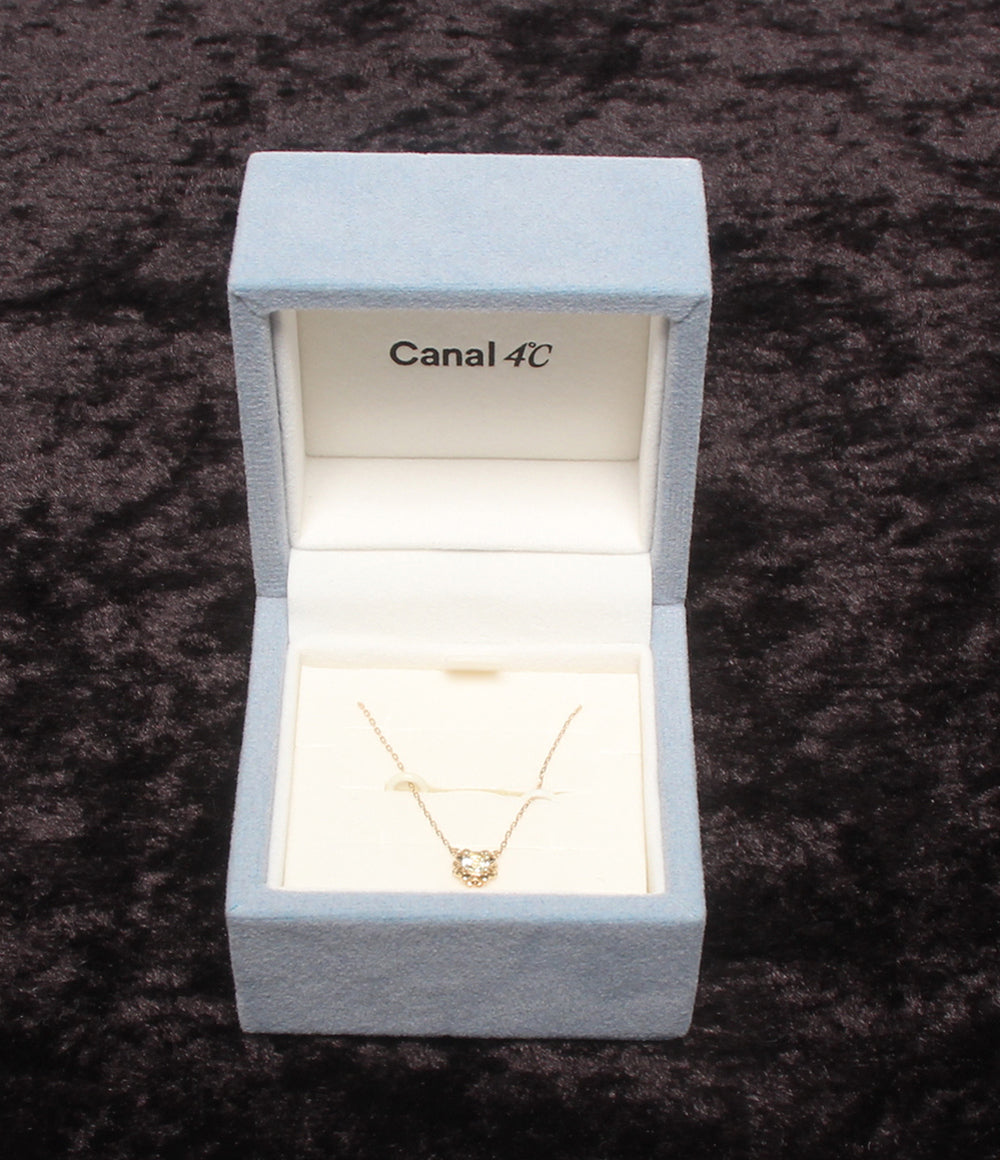 美品 canal4℃ ネックレス K10 シトリン レディース カナルヨンドシー