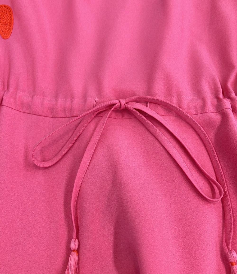 トリーバーチ 長袖 刺繍入りワンピース レディース SIZE 2 Tory Burch