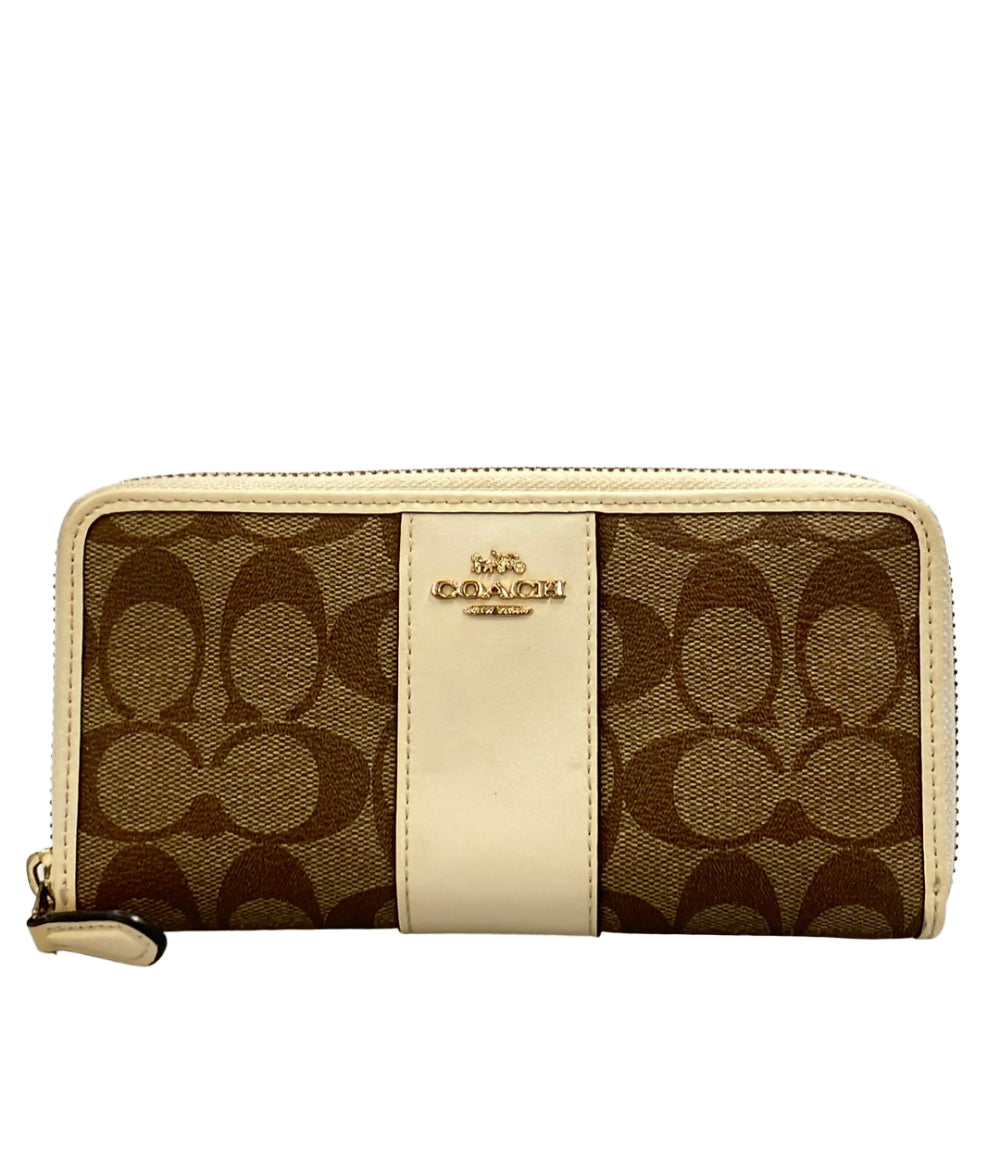 COACH ラウンドファスナー長財布 シグネチャー F54630 レディース 
