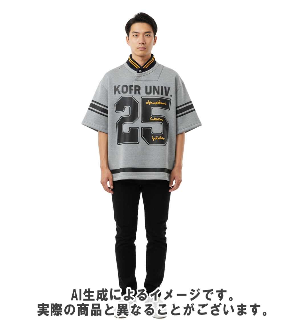 kolor 半袖Tシャツ カレッジプリント スウェット OVERSIZED FOOTBALL TOPS 25scm-t06203 メンズ SIZE 1 (S) カラー