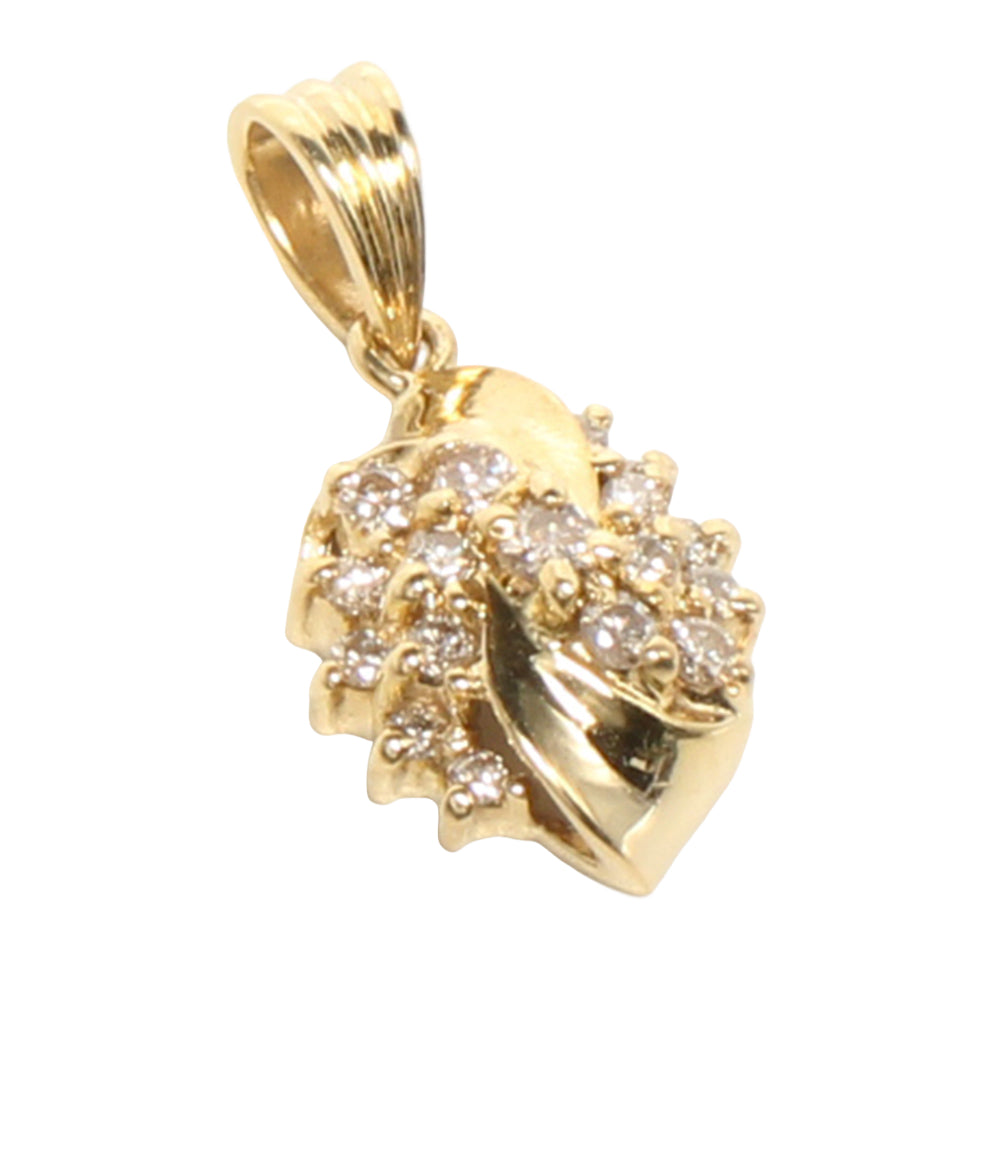 美品 ペンダントトップ K18 ダイヤ 0.27ct レディース