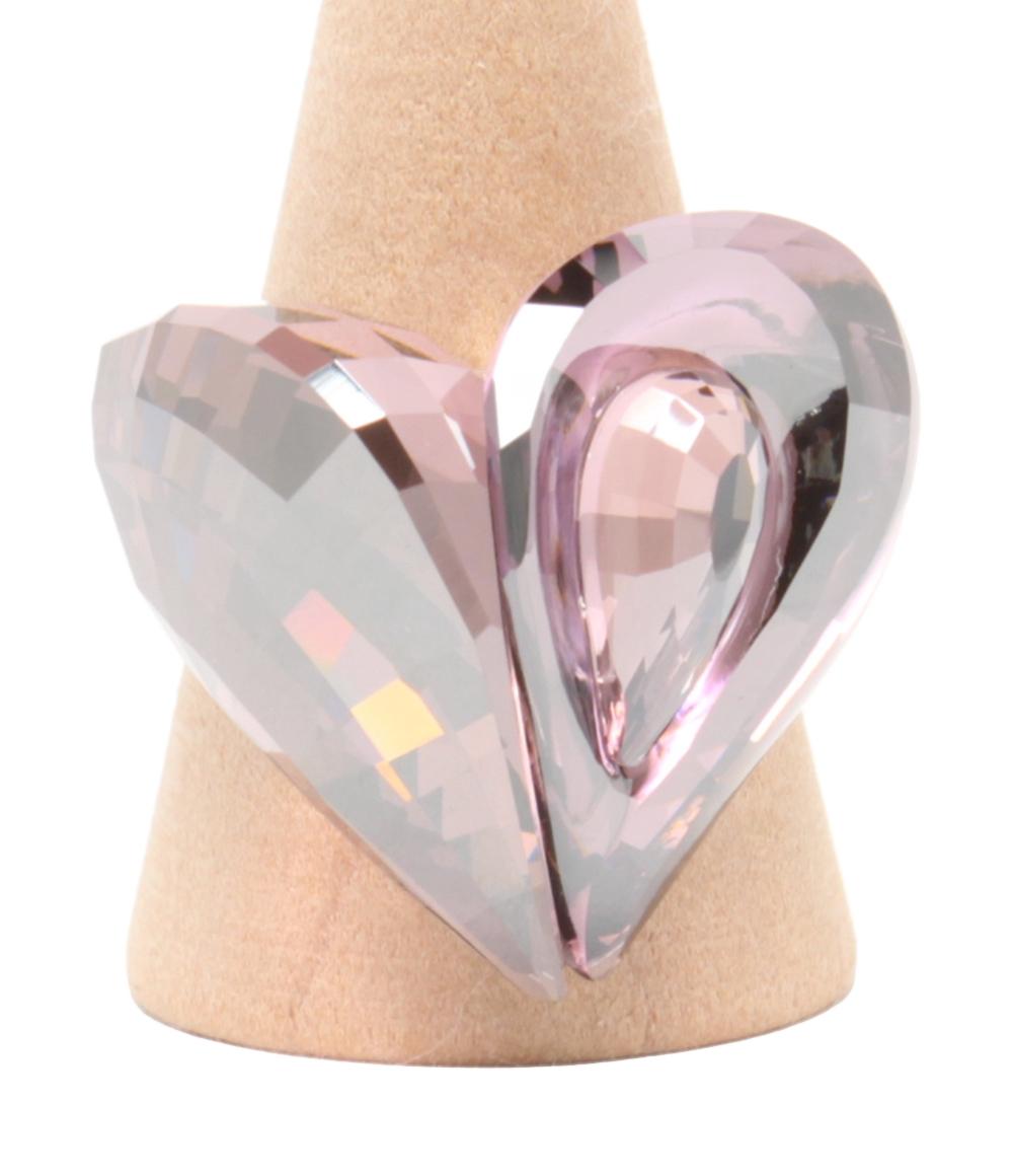 美品 スワロフスキー リング 指輪 ハートモチーフ レディース SIZE 17