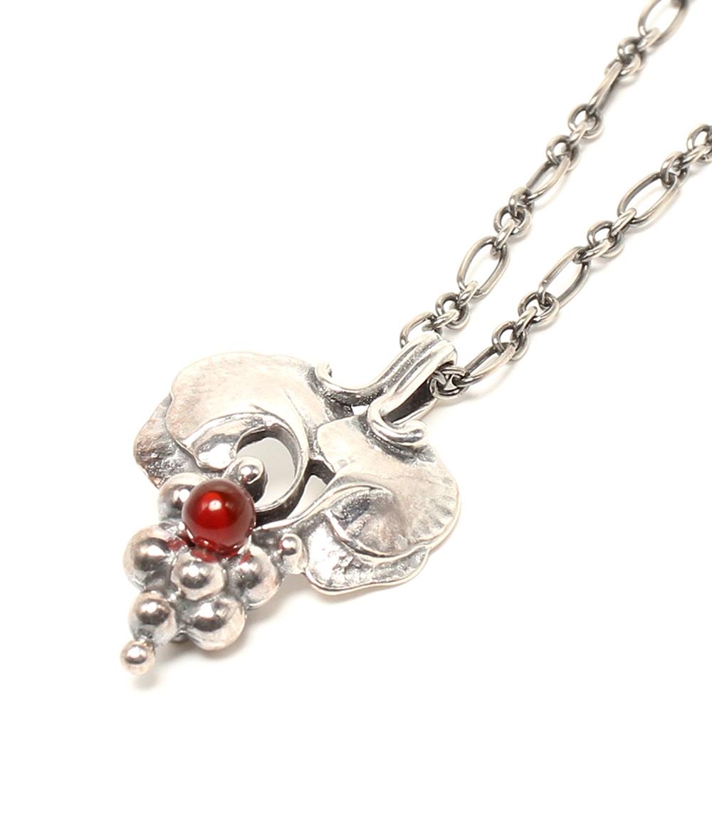 Georg Jensen ネックレス SV925 イヤーペンダント 1996 ガーネット グレープモチーフ レディース ジョージジェンセン